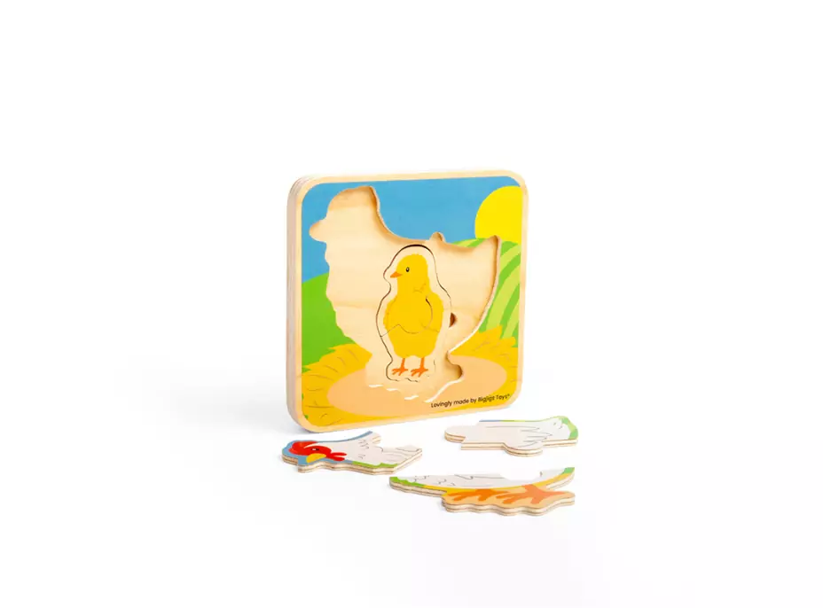 Bigjigs Toys Puzzle Životný cyklus sliepky