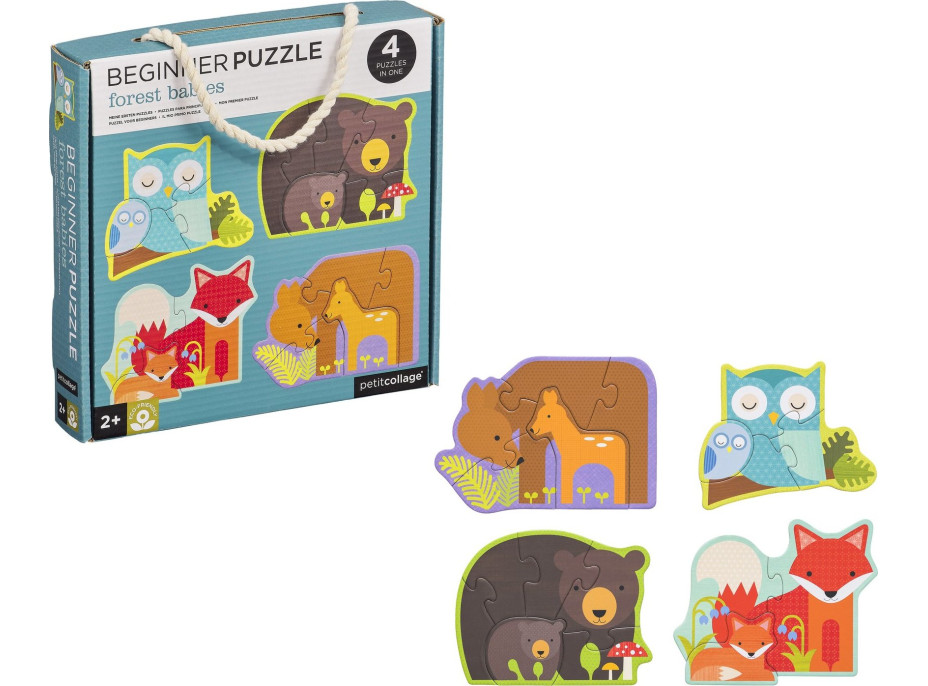 Petit Collage Prvé puzzle lesné zvieratká