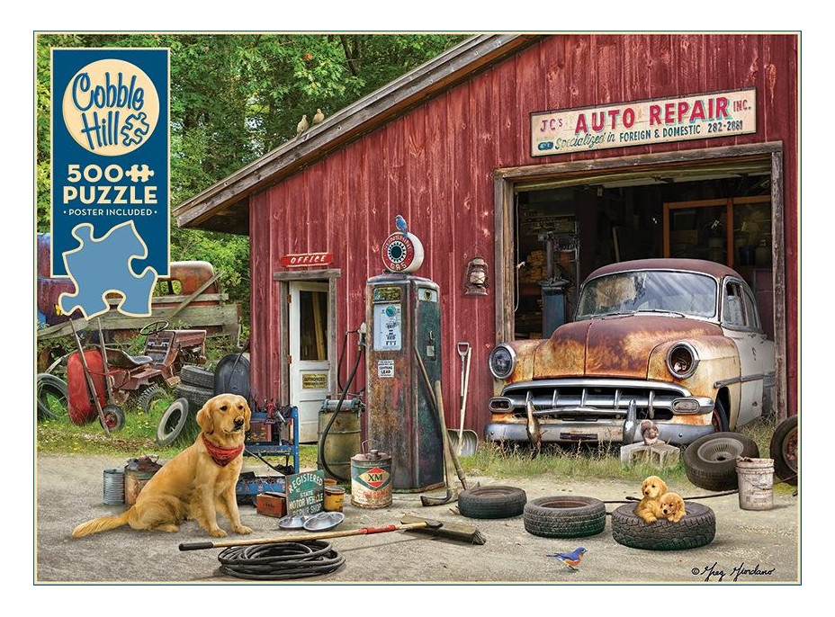 COBBLE HILL Puzzle Autoopravovňa 500 dielikov