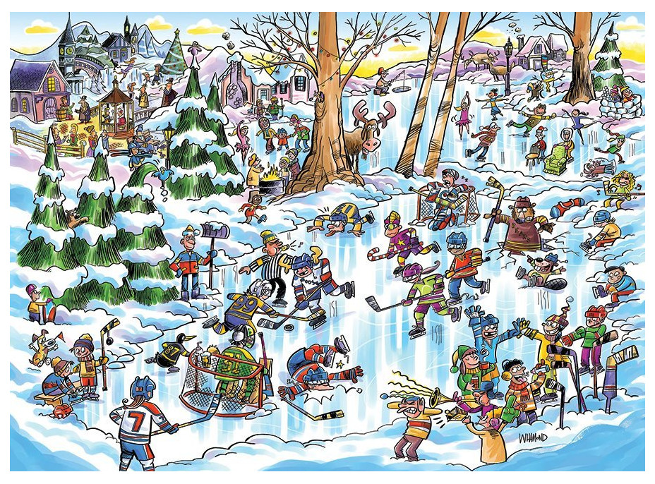 COBBLE HILL Puzzle DoodleTown: Hokejové mesto 1000 dielikov