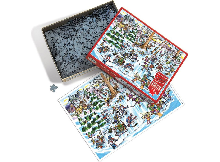 COBBLE HILL Puzzle DoodleTown: Hokejové mesto 1000 dielikov