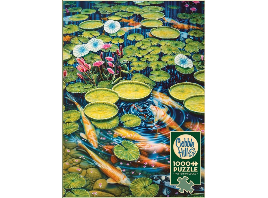 COBBLE HILL Puzzle Jazierko s koi kaprmi 1000 dielikov