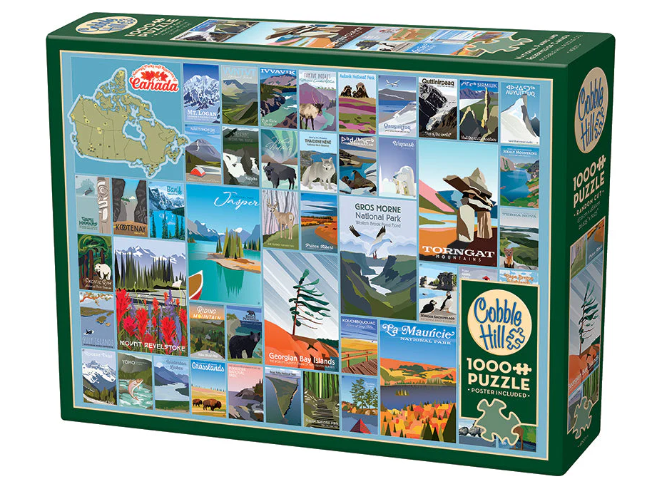 COBBLE HILL Puzzle Kanadské Národné parky a rezervácie 1000 dielikov