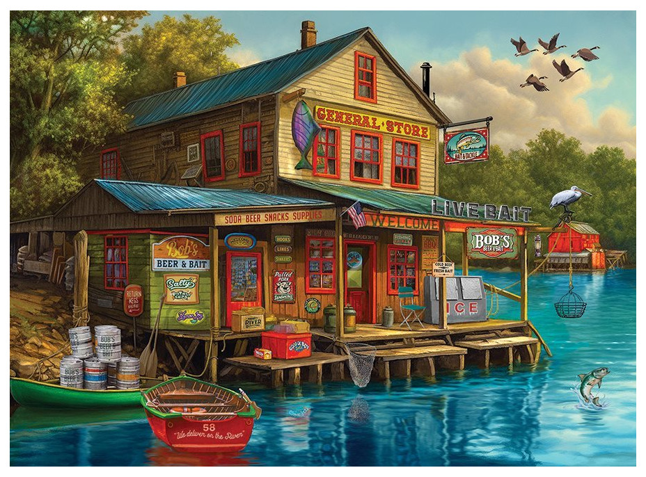 COBBLE HILL Puzzle Obchod Bob&#39;s Beer & Bait 1000 dielikov