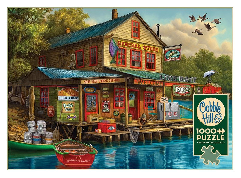 COBBLE HILL Puzzle Obchod Bob&#39;s Beer & Bait 1000 dielikov