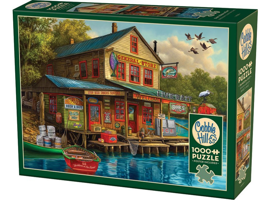 COBBLE HILL Puzzle Obchod Bob&#39;s Beer & Bait 1000 dielikov