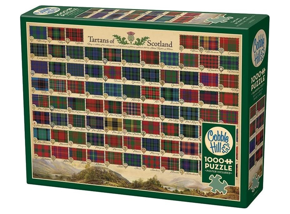 COBBLE HILL Puzzle Škótske tartany 1000 dielikov