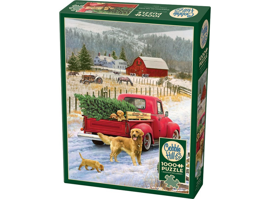 COBBLE HILL Puzzle Vianoce na farme 1000 dielikov