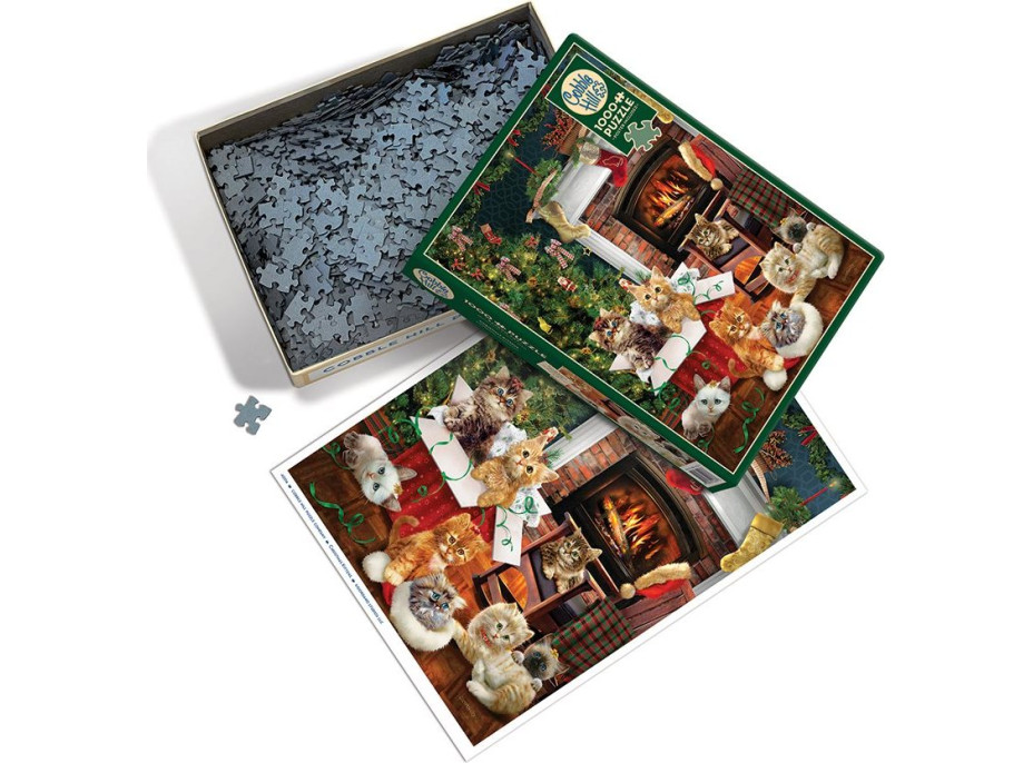 COBBLE HILL Puzzle Vianočné mačiatka 1000 dielikov