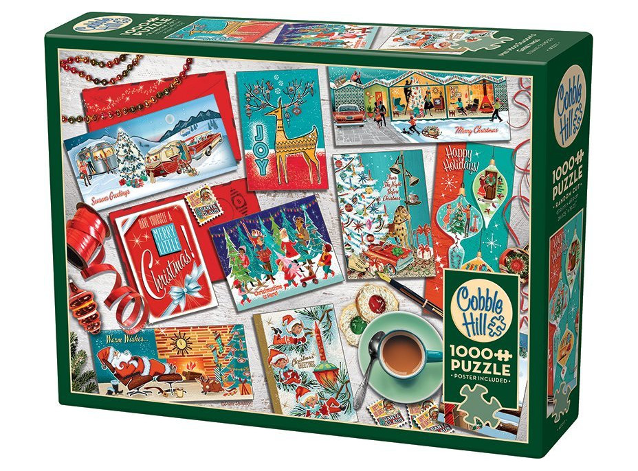 COBBLE HILL Puzzle Vianočné pozdravy 1000 dielikov