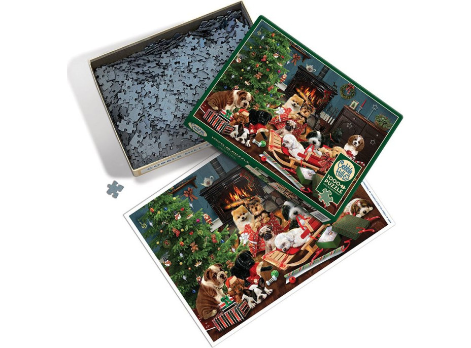 COBBLE HILL Puzzle Vianočné šteňatá 1000 dielikov