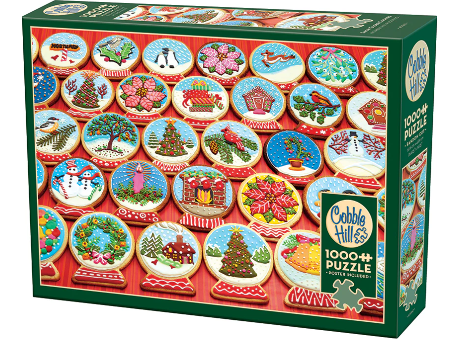 COBBLE HILL Puzzle Vianočné sušienky v tvare snežítok 1000 dielikov