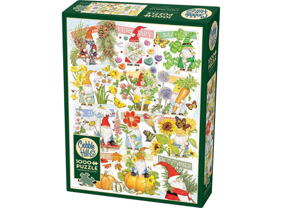 COBBLE HILL Puzzle Veselý život trpaslíkov 1000 dielikov