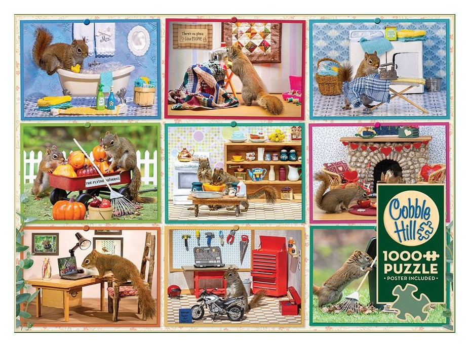 COBBLE HILL Puzzle Veveričky doma 1000 dielikov