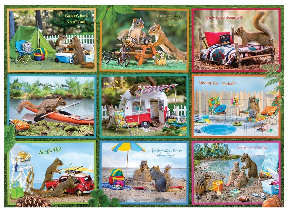 COBBLE HILL Puzzle Veveričky na prázdninách 1000 dielikov