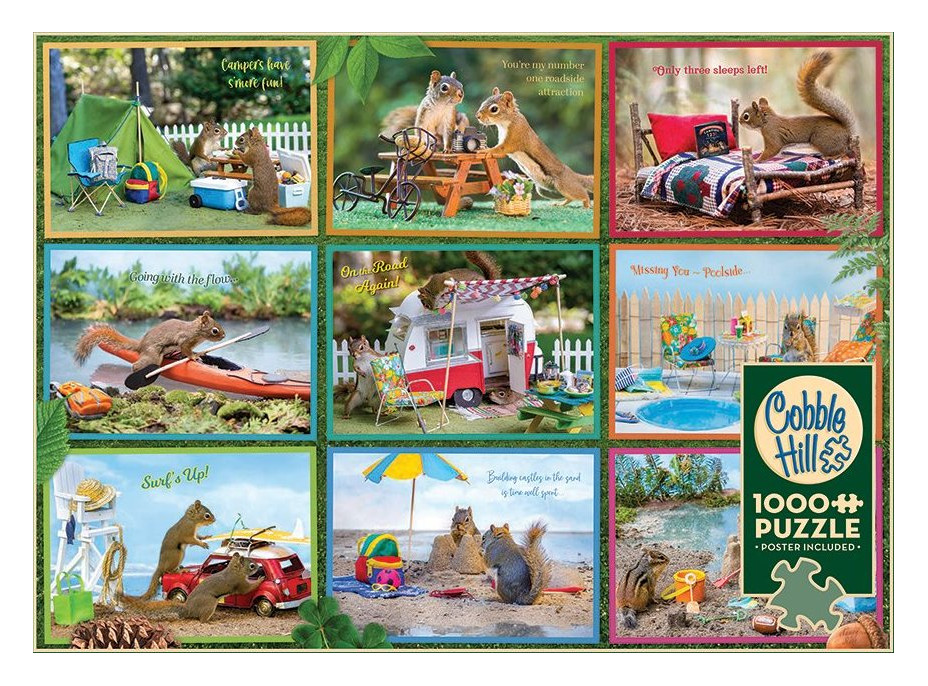 COBBLE HILL Puzzle Veveričky na prázdninách 1000 dielikov