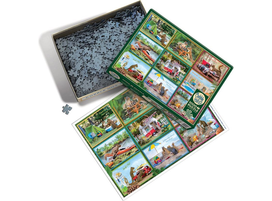 COBBLE HILL Puzzle Veveričky na prázdninách 1000 dielikov