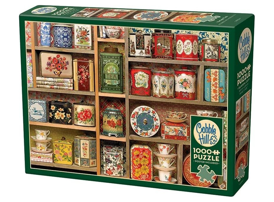 COBBLE HILL Puzzle Vintage čajovej plechovky 1000 dielikov