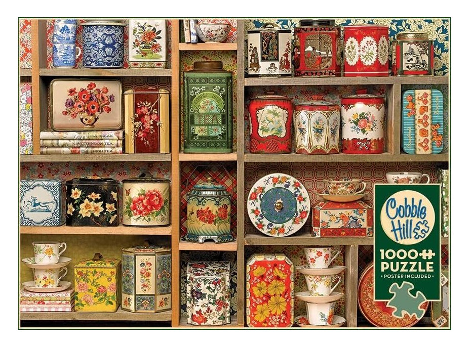 COBBLE HILL Puzzle Vintage čajovej plechovky 1000 dielikov