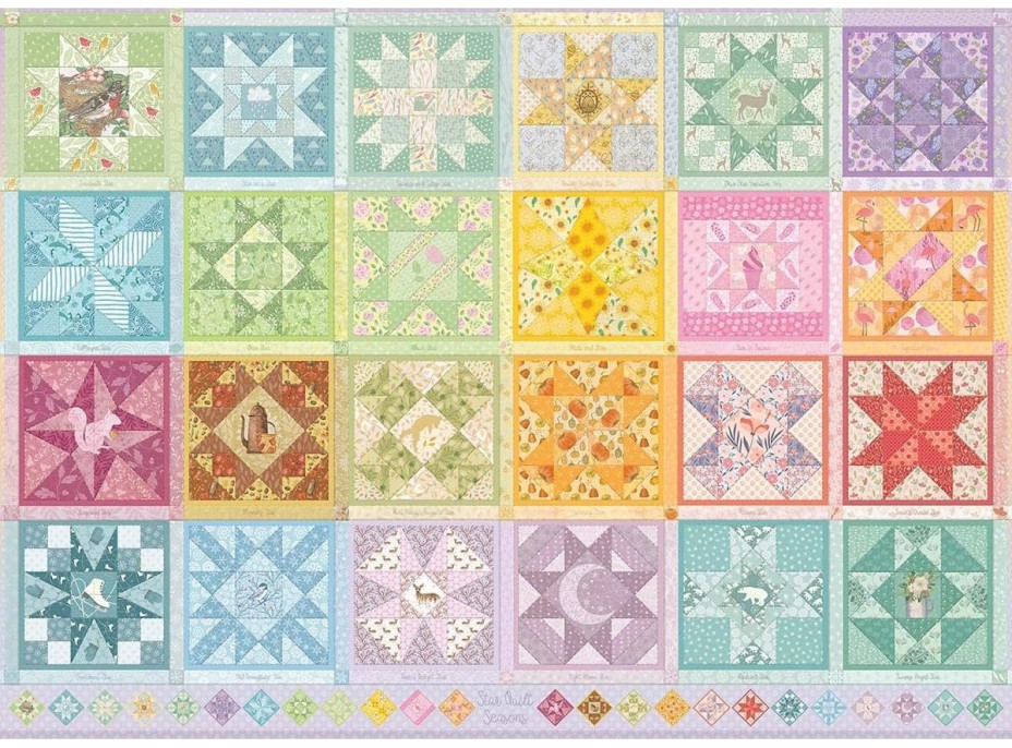 COBBLE HILL Puzzle Vyšívaná deka: Hviezdne ročné obdobia 1000 dielikov