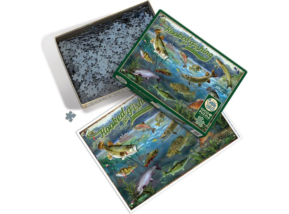 COBBLE HILL Puzzle Závislý na rybárčenie 1000 dielikov