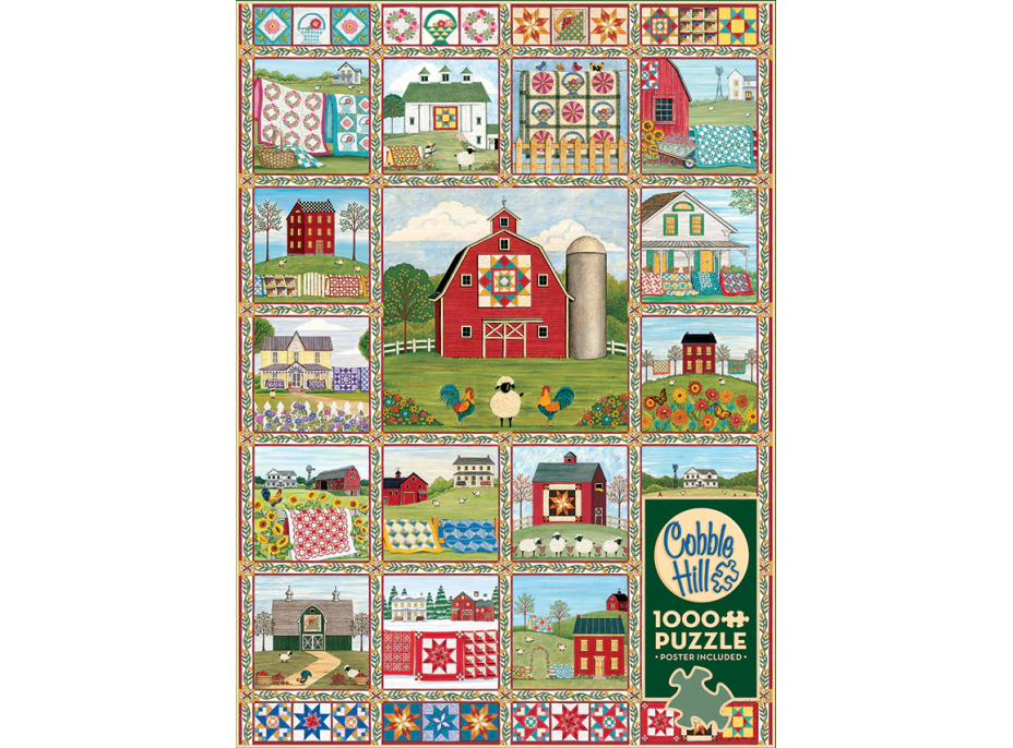COBBLE HILL Puzzle Krajina vyšívaných prikrývok 1000 dielikov