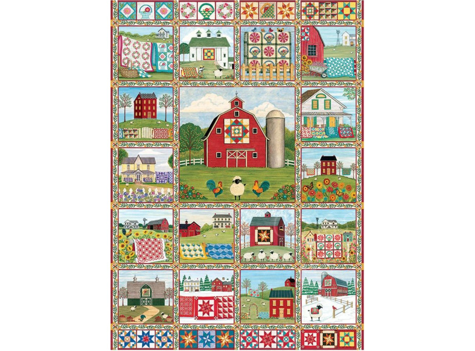 COBBLE HILL Puzzle Krajina vyšívaných prikrývok 1000 dielikov