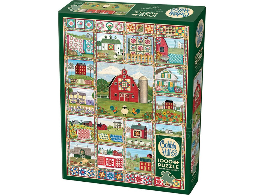 COBBLE HILL Puzzle Krajina vyšívaných prikrývok 1000 dielikov