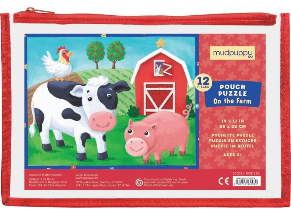 Mudpuppy Puzzle Na farme 12 dielikov