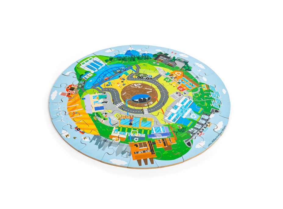 Bigjigs Toys Kruhové puzzle Recyklácia