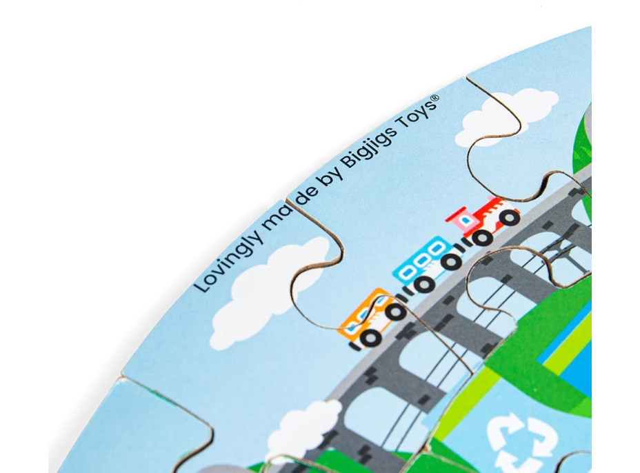 Bigjigs Toys Kruhové puzzle Recyklácia