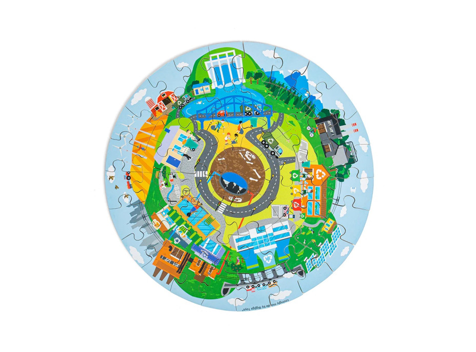 Bigjigs Toys Kruhové puzzle Recyklácia