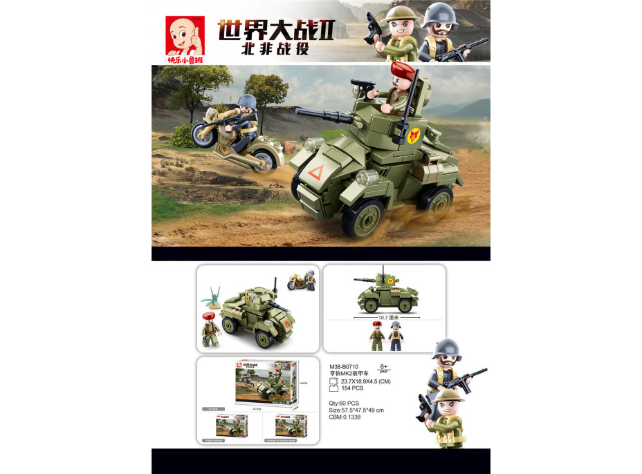 Sluban WWII M38-B0710 Malý obrnenec