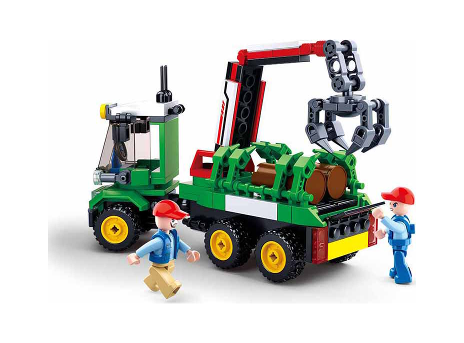 Sluban Town Farma M38-B0778 Traktor s prívesom na klády