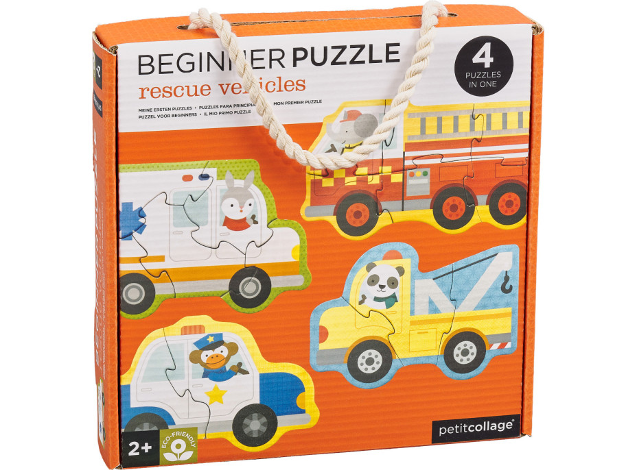 Petit Collage Puzzle záchranné vozidlá