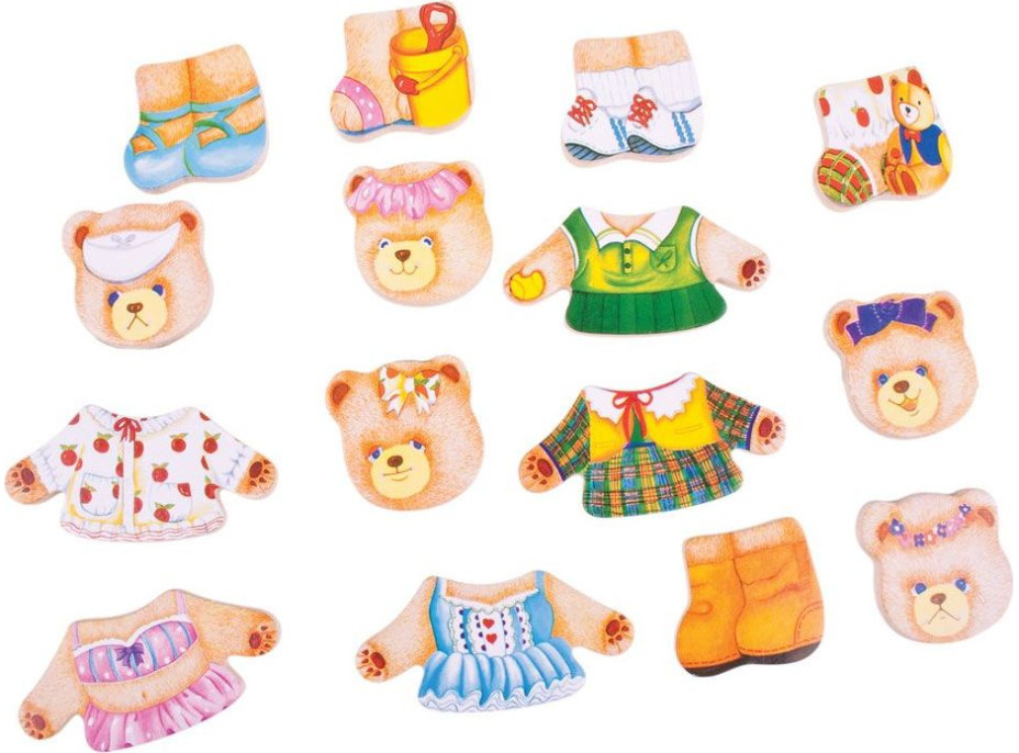 Bigjigs Toys Oblékací puzzle Medvedia rodinka