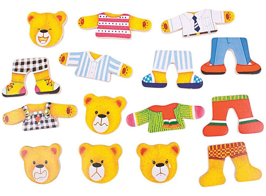 Bigjigs Toys Oblékací puzzle Medvedia rodinka