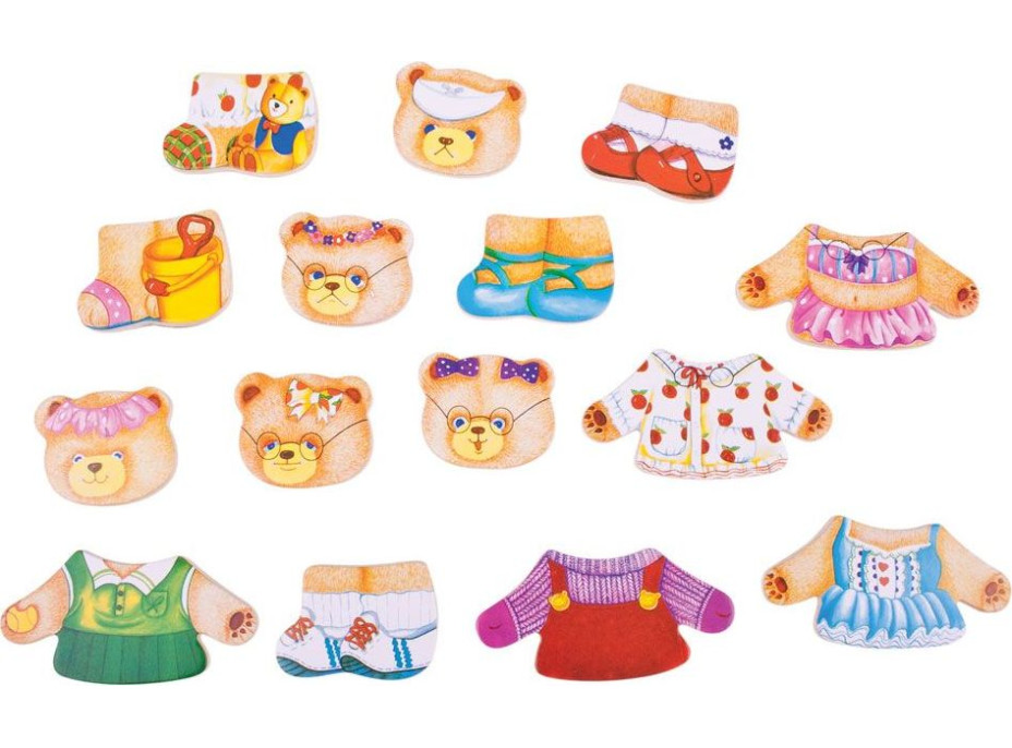 Bigjigs Toys Oblékací puzzle Medvedia rodinka