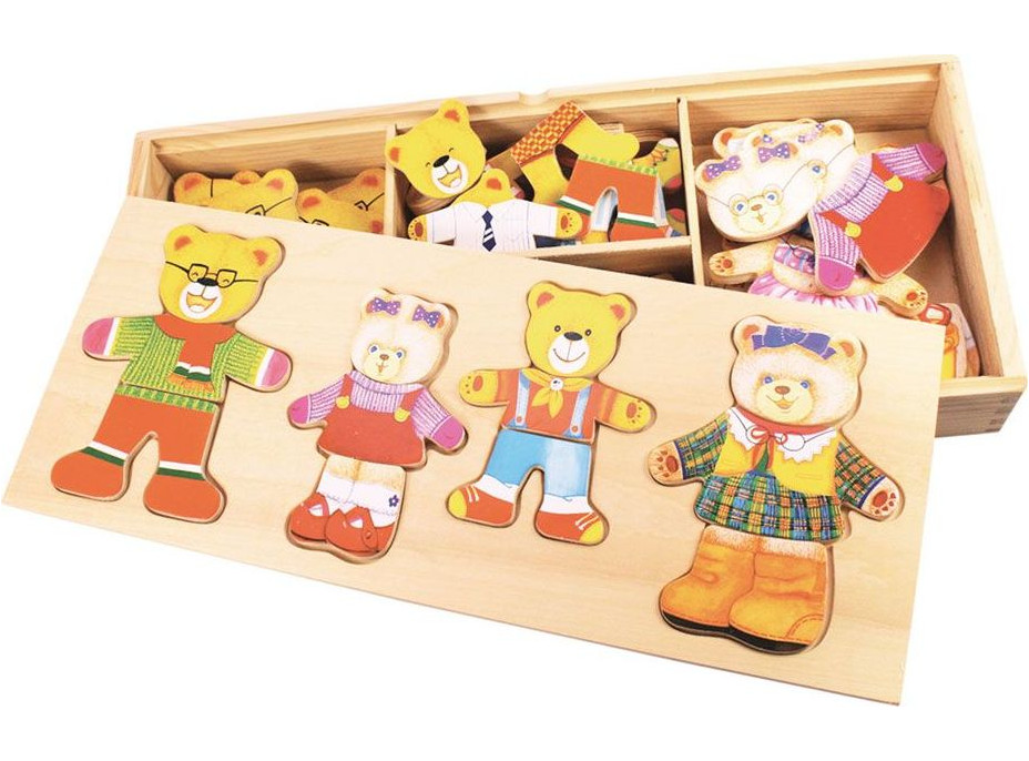 Bigjigs Toys Oblékací puzzle Medvedia rodinka