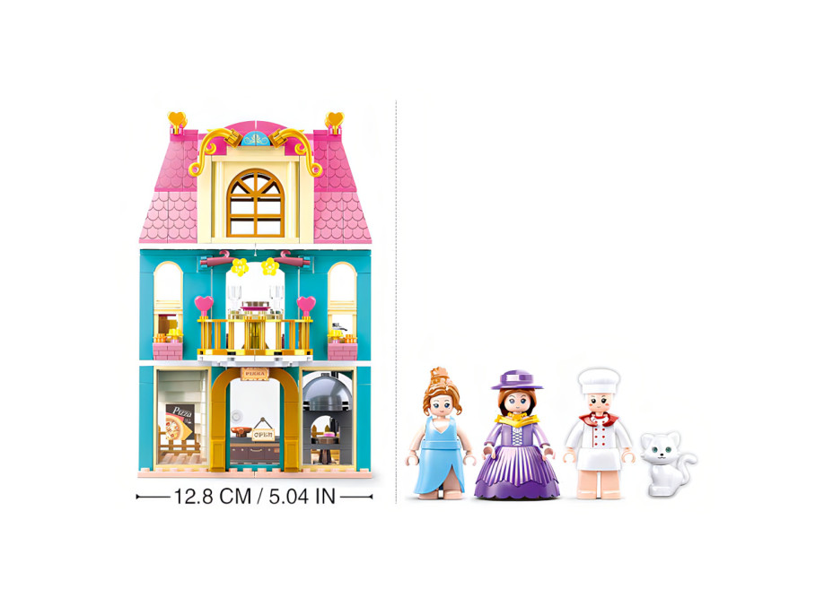 Sluban Girls Dream Village M38-B0875 Dvojposchodový dom s podkrovím