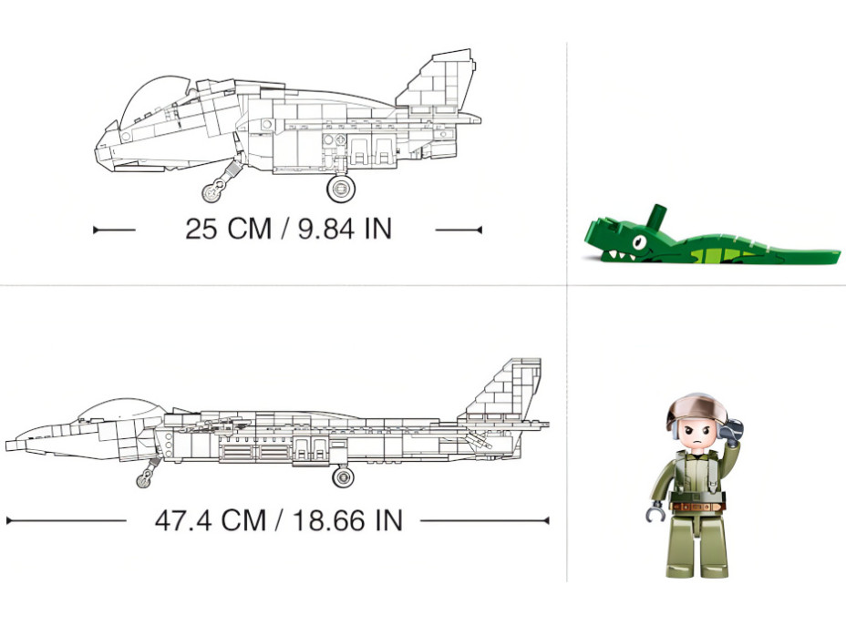 Sluban Model Bricks M38-B0931 Stíhacie lietadlo Chengdu J-20