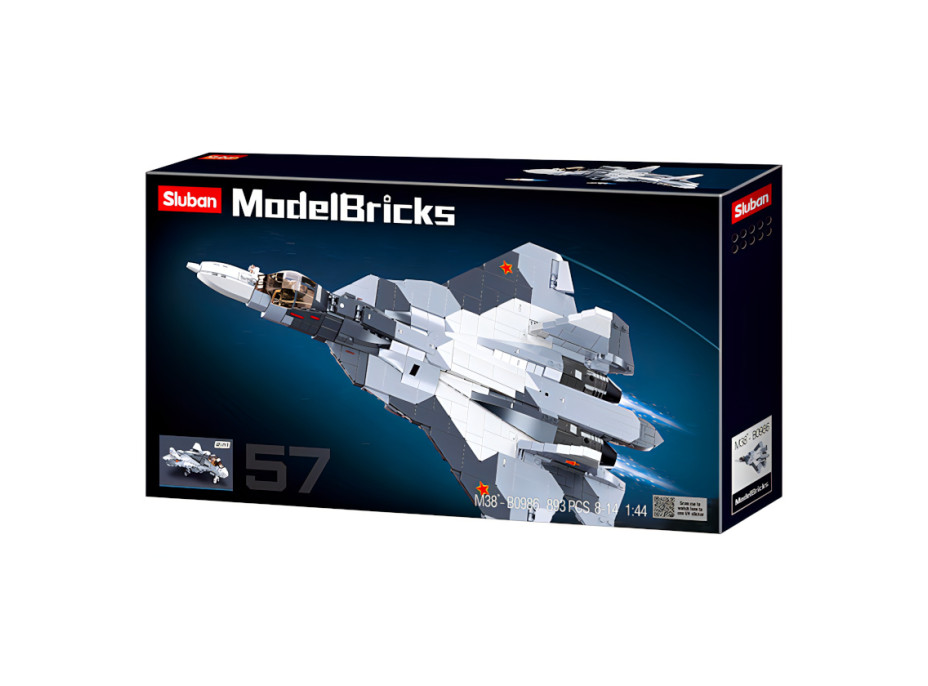 Sluban Model Bricks M38-B0986 Prúdové stíhacie lietadlo Su-57 2 v 1