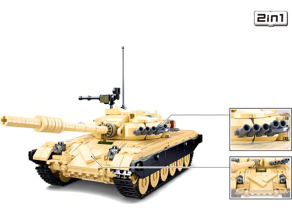 Sluban Model Bricks M38-B1011 Bojový tank T-72B3 2v1