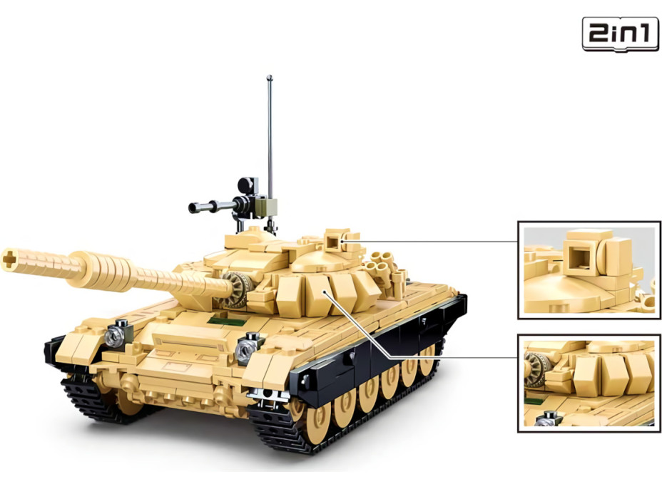 Sluban Model Bricks M38-B1011 Bojový tank T-72B3 2v1