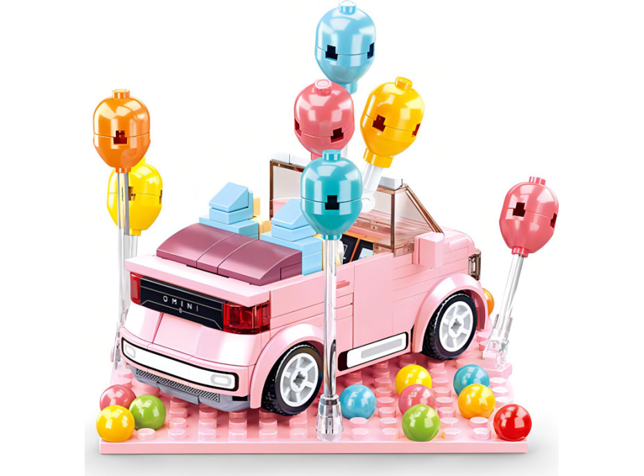 Sluban Girls Dream Mini Handcraft M38-B1086 Qmini ružový Kabriolet
