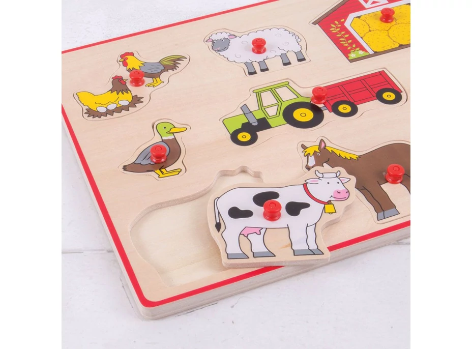 Bigjigs Toys Vkladacie puzzle Farmársky statok