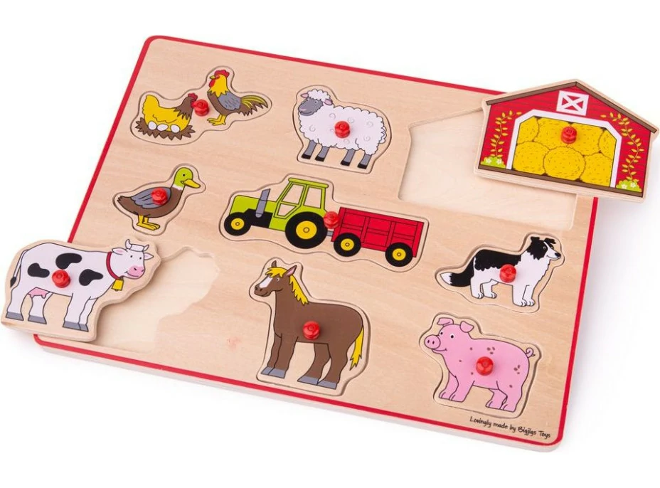 Bigjigs Toys Vkladacie puzzle Farmársky statok