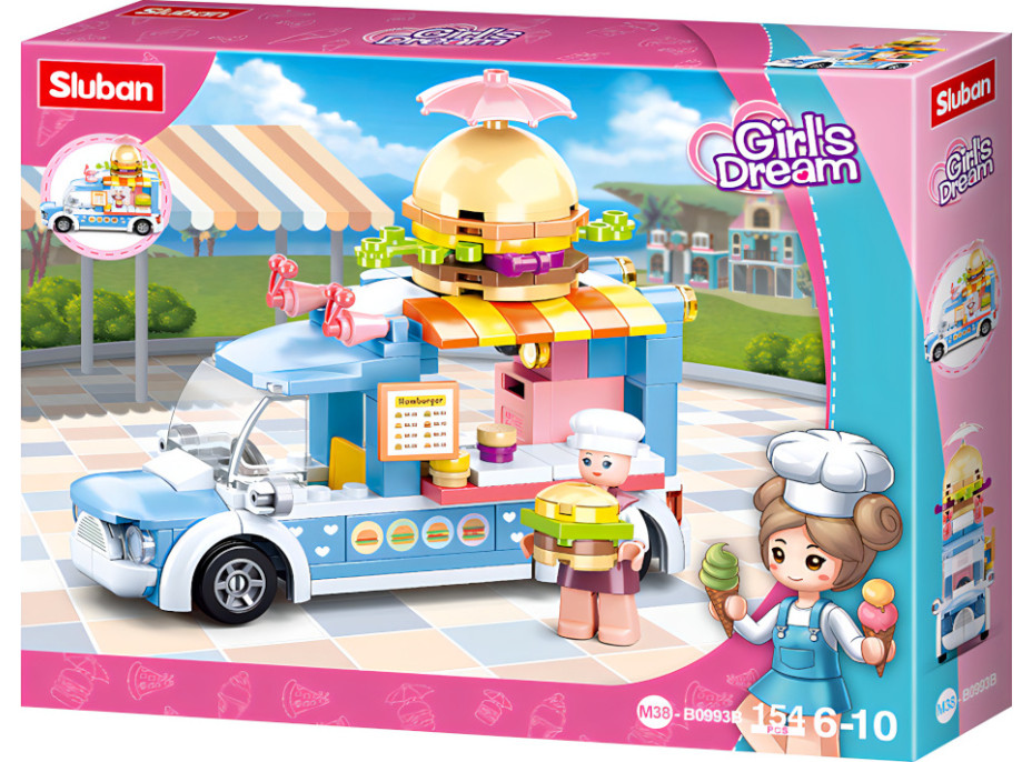 Sluban Girls Dream M38-B0993B Pojazdná predajňa hamburgerov