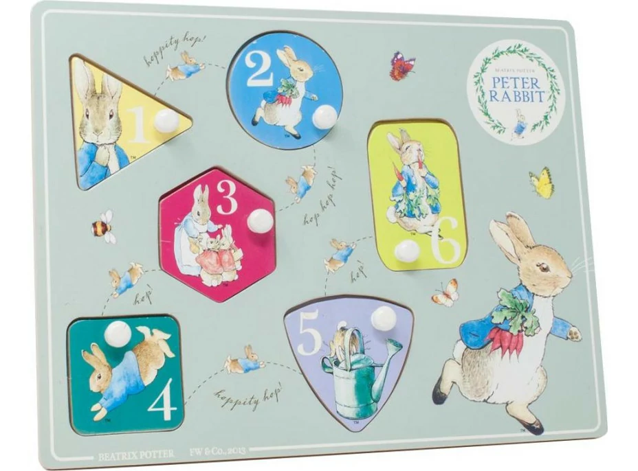 Rainbow Vkladacie puzzle počítanie zajačika Petra