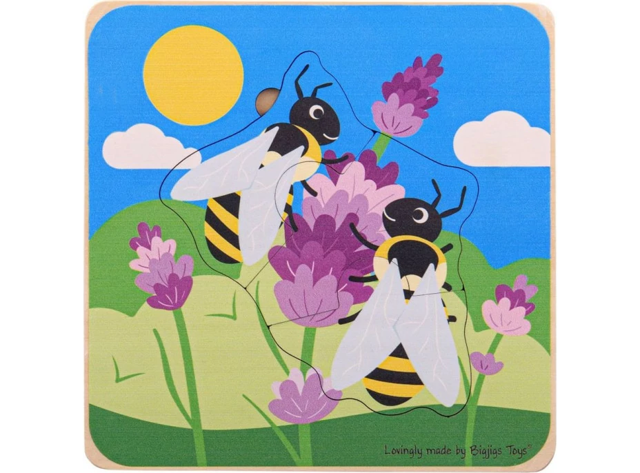 Bigjigs Toys Vkladacie puzzle životné cykly včely